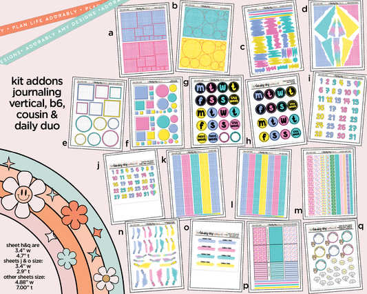 Toes in the Sand Book in My Hand Weekly Kit Addons - All Sizes - Strips, Smears and More!