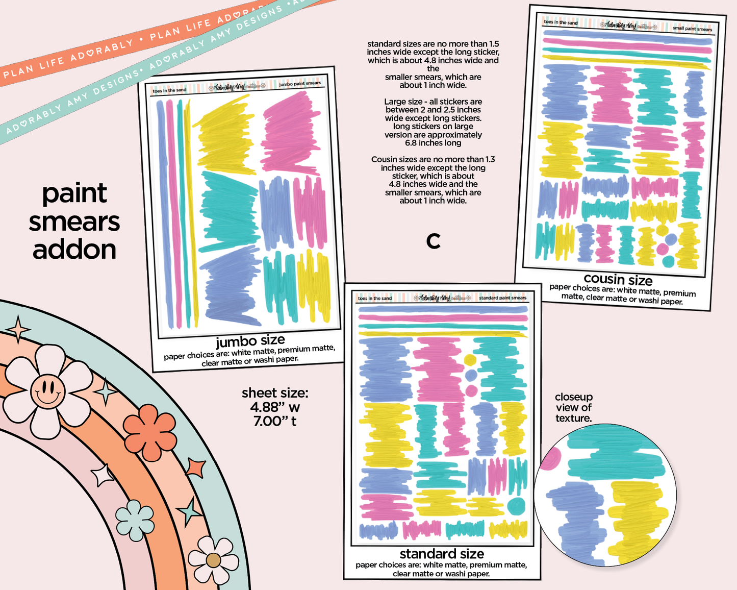 Toes in the Sand Book in My Hand Weekly Kit Addons - All Sizes - Strips, Smears and More!