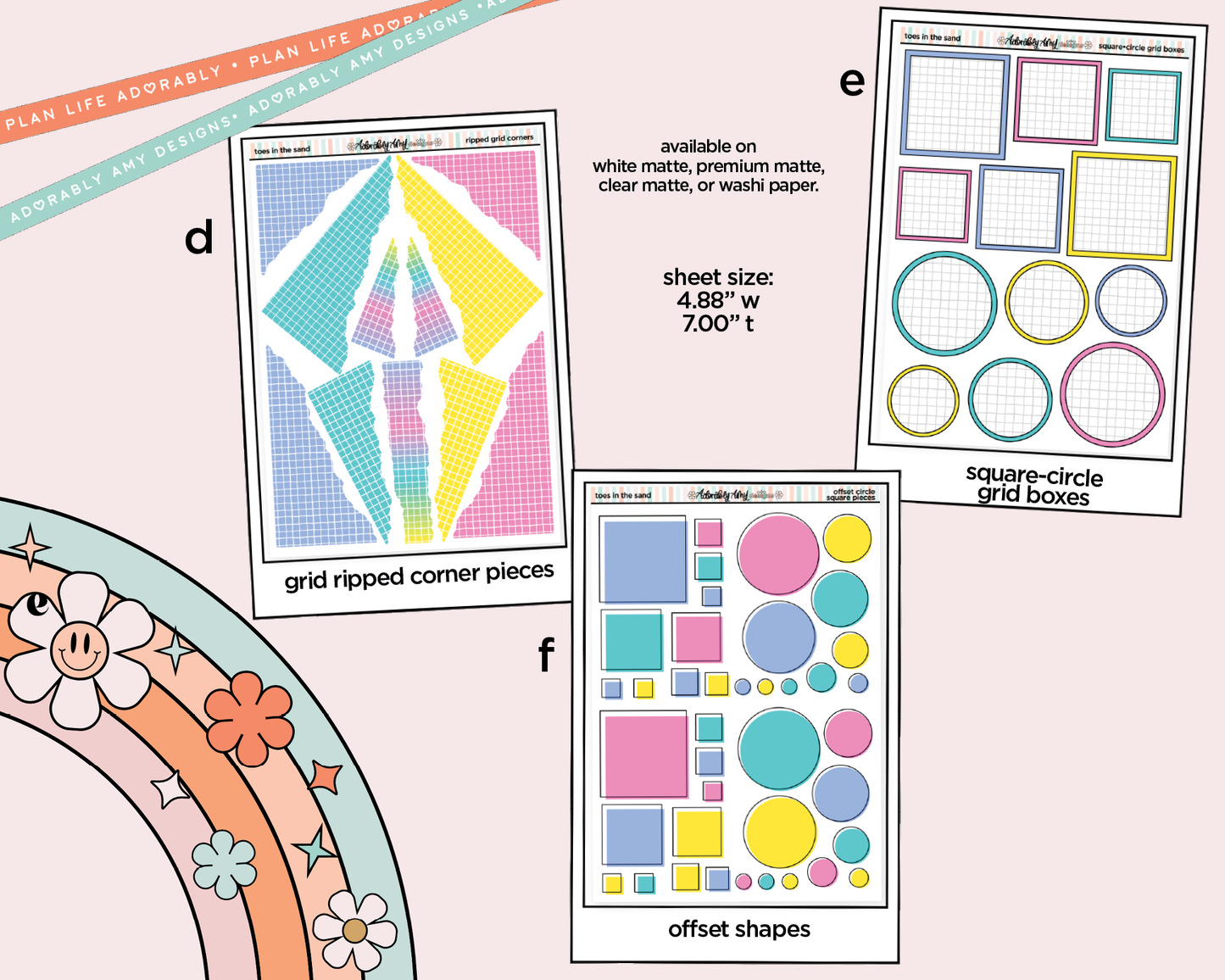 Toes in the Sand Book in My Hand Weekly Kit Addons - All Sizes - Strips, Smears and More!