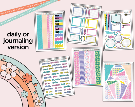 Journaling and Daily Planning Toes in the Sand Book in My Hand Planner Sticker Kit