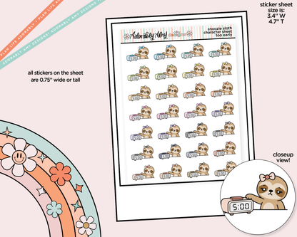 Snoozie Sloth Too Early Decoration Character Planner Stickers