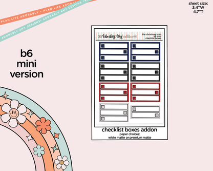 Mini B6 The Christmas Train Sticker Kit sized for ANY Vertical Insert