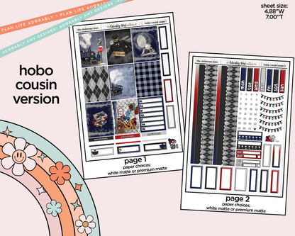 Hobonichi Cousin Weekly The Christmas Train Planner Sticker Kit for Hobo Cousin or Similar Planners