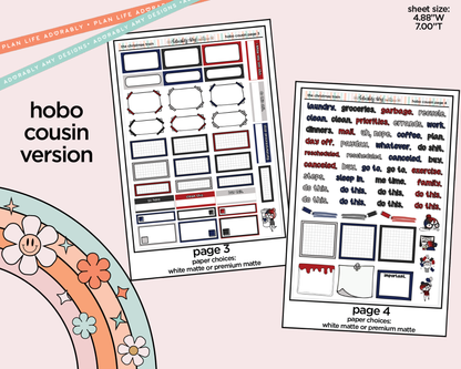 Hobonichi Cousin Weekly The Christmas Train Planner Sticker Kit for Hobo Cousin or Similar Planners