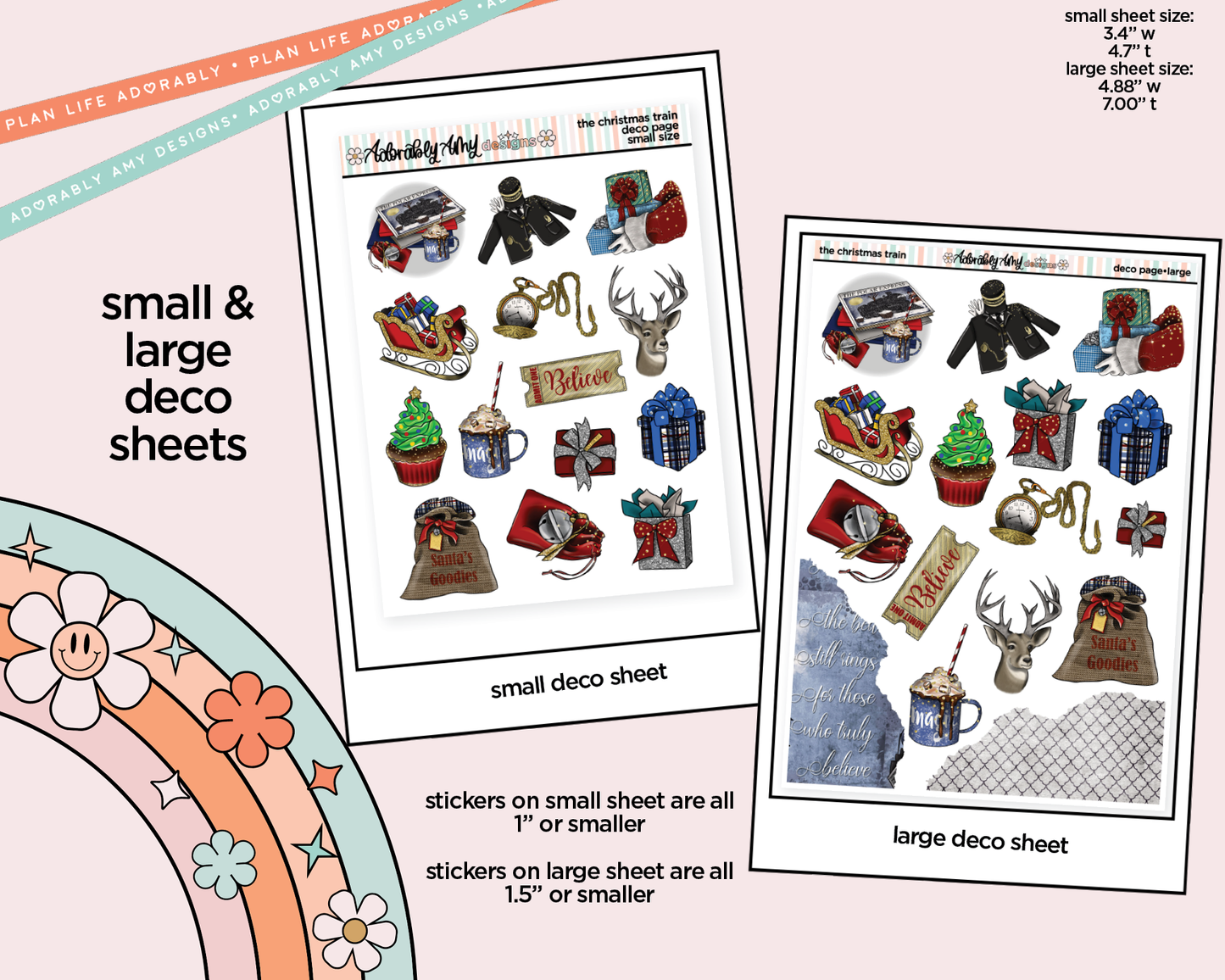 The Christmas Train Weekly Kit Deco Pages - All Sizes