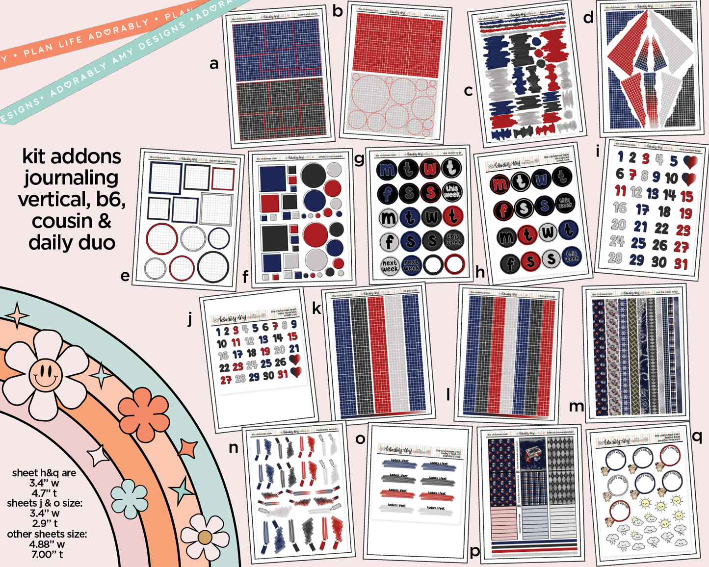 The Christmas Train Weekly Kit Addons - All Sizes - Strips, Smears and More!