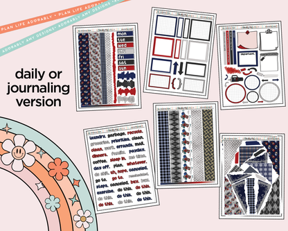 Journaling and Daily Planning The Christmas Train Planner Sticker Kit