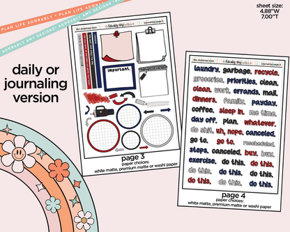 Journaling and Daily Planning The Christmas Train Planner Sticker Kit