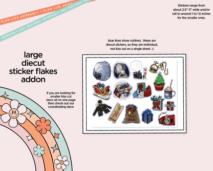 Journaling and Daily Planning The Christmas Train Planner Sticker Kit