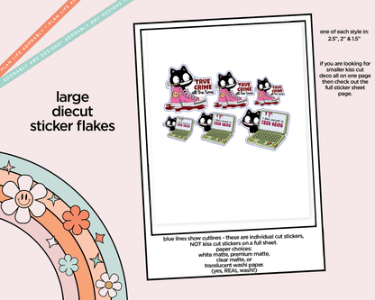True Crime Any Time Typography Sampler Planner Stickers
