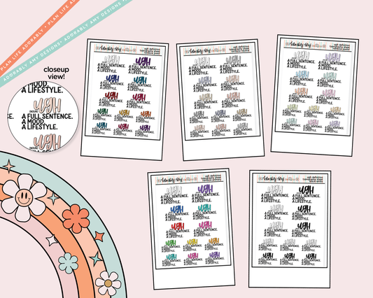 Rainbow or Black Ugh: A Full Sentence, A Mood, A Lifestyle Typography Planner Stickers - Adorably Amy Designs