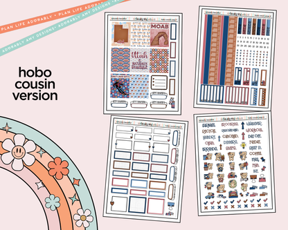 Hobonichi Cousin Weekly Utah is Naturally Beautiful Planner Sticker Kit for Hobo Cousin or Similar Planners (Copy)