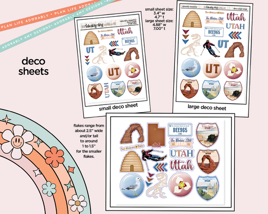 Utah is Naturally Beautiful Weekly Kit Deco Pages - All Sizes - Adorably Amy Designs