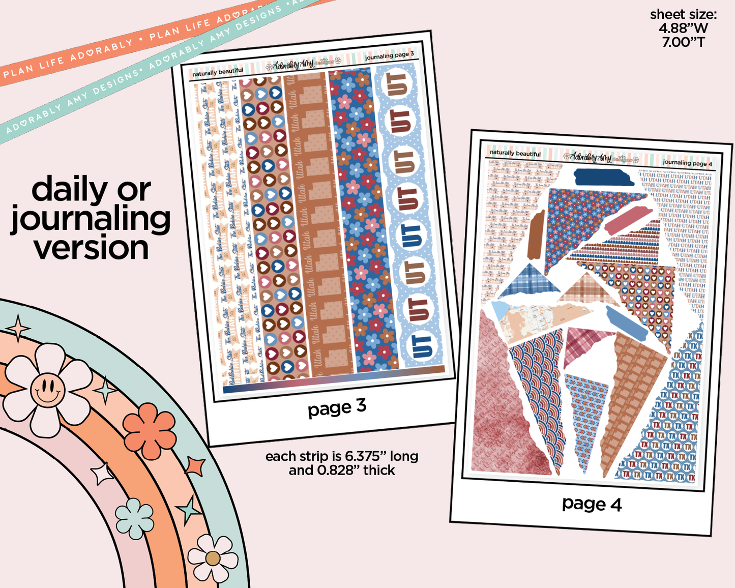Journaling and Daily Planning Utah is Naturally Beautiful Planner Sticker Kit