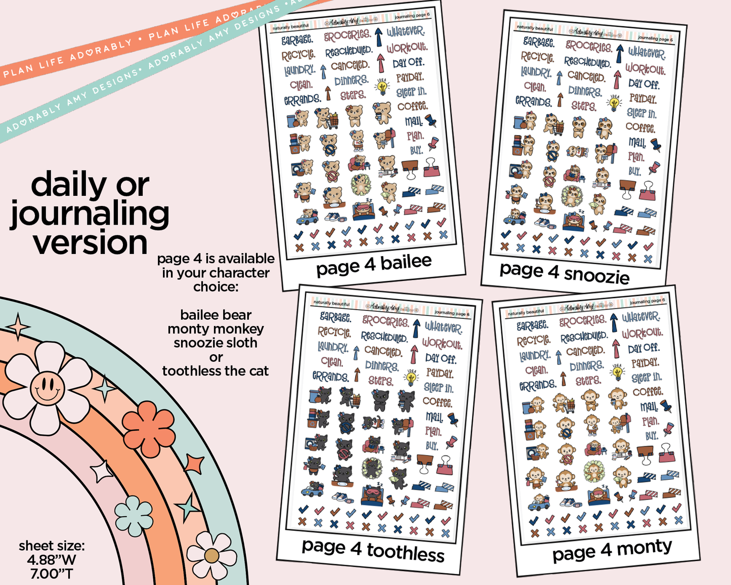 Journaling and Daily Planning Utah is Naturally Beautiful Planner Sticker Kit