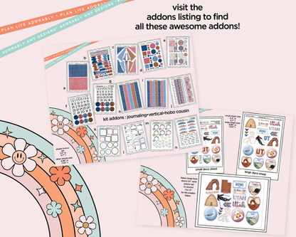 Hobonichi Cousin Weekly Utah is Naturally Beautiful Planner Sticker Kit for Hobo Cousin or Similar Planners (Copy)