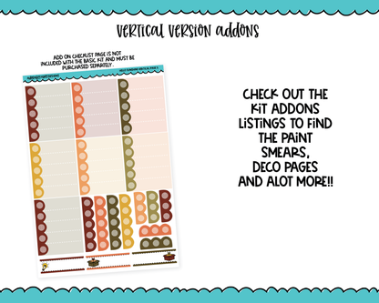 Vertical Hello Sunshine Orange Bird Themed Planner Sticker Kit for Vertical Standard Size Planners or Inserts