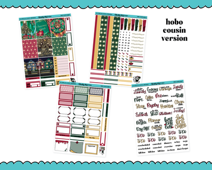 Hobonichi Cousin Weekly We Wish You a Merry Christmas Themed Planner Sticker Kit for Hobo Cousin or Similar Planners