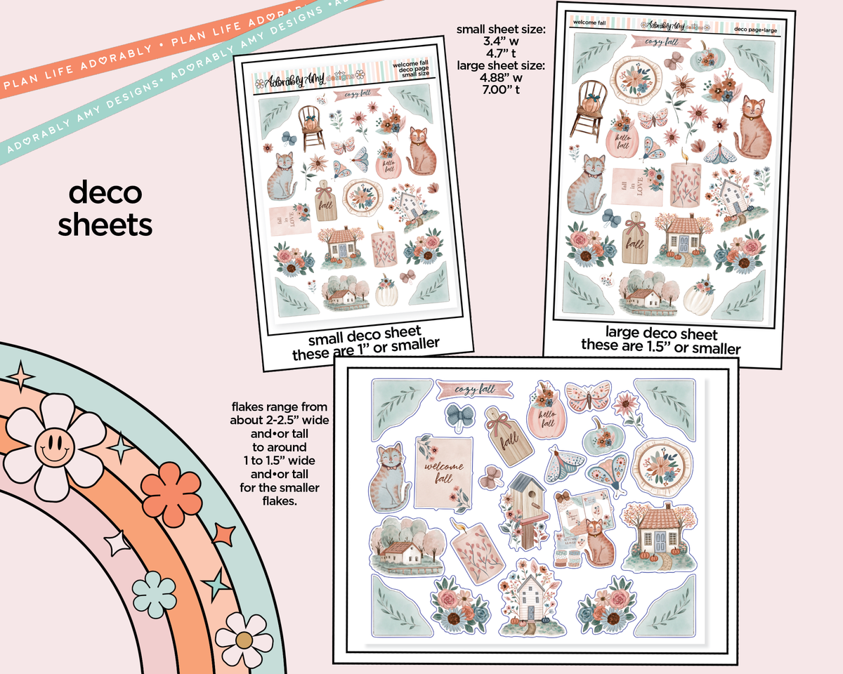 Welcome Fall Weekly Kit Deco Pages - All Sizes