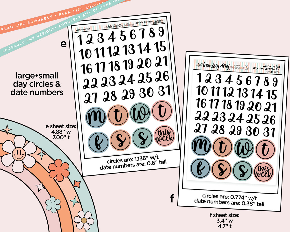 Welcome Fall Weekly Kit Addons - All Sizes - Strips, Smears and More!