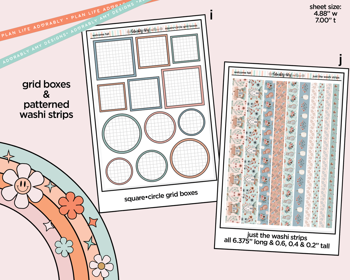 Welcome Fall Weekly Kit Addons - All Sizes - Strips, Smears and More!