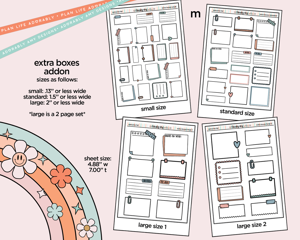 Welcome Fall Weekly Kit Addons - All Sizes - Strips, Smears and More!