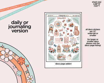 Journaling and Daily Planning Welcome Fall Planner Sticker Kit