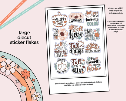 Welcome Fall Typography Sampler Planner Stickers