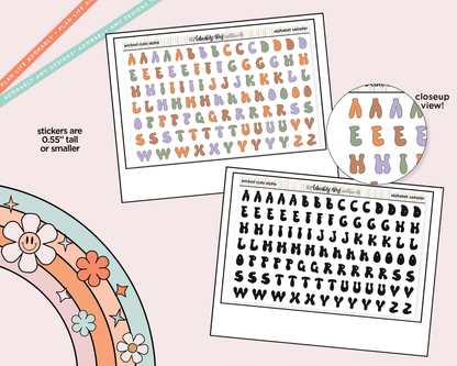 Wicked Cute Alphabet Stickers Deco Typography Sampler Planner Stickers
