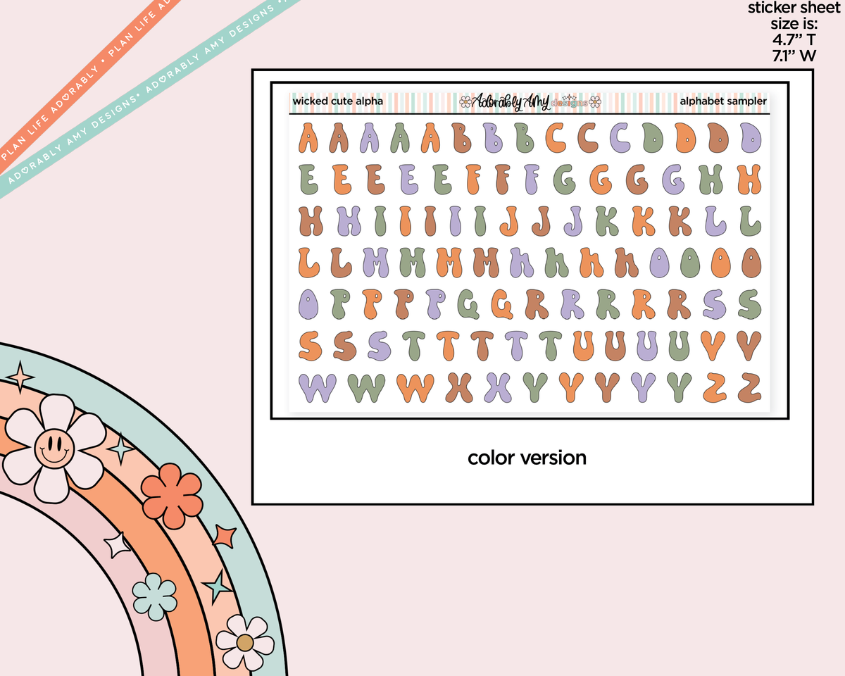 Wicked Cute Alphabet Stickers Deco Typography Sampler Planner Stickers