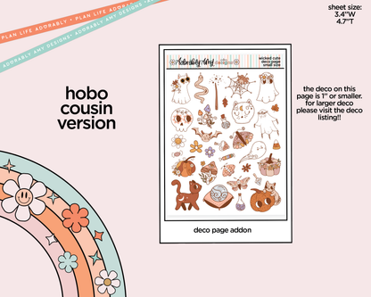 Hobonichi Cousin Weekly Wicked Cute Planner Sticker Kit for Hobo Cousin or Similar Planners