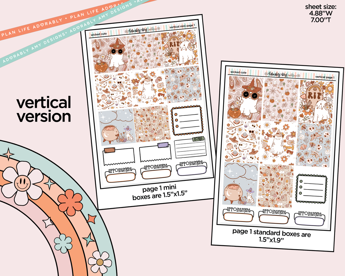Vertical Wicked Cute Collection Kit for Vertical Standard Size Planners or Insert