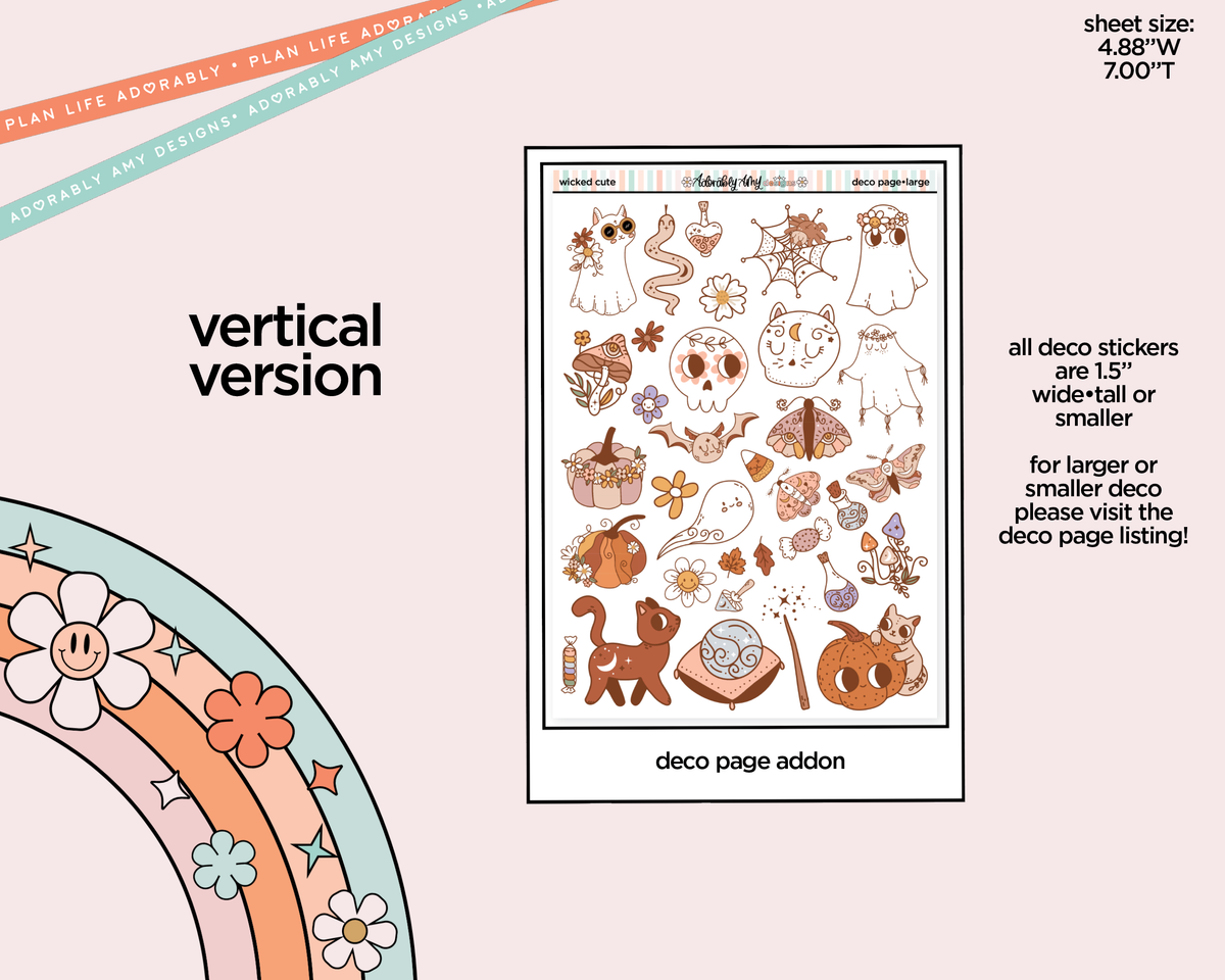 Vertical Wicked Cute Collection Kit for Vertical Standard Size Planners or Insert