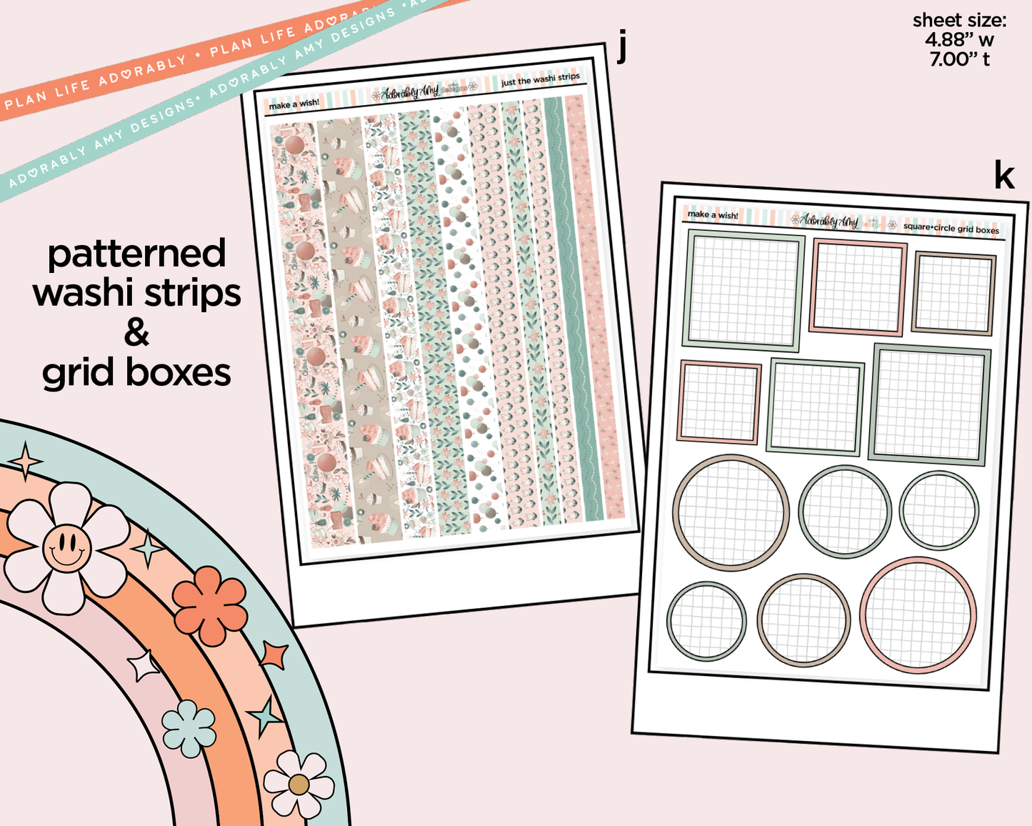 Make a Wish! Birthday Themed Weekly Kit Addons - All Sizes - Strips, Smears and More! - Adorably Amy Designs