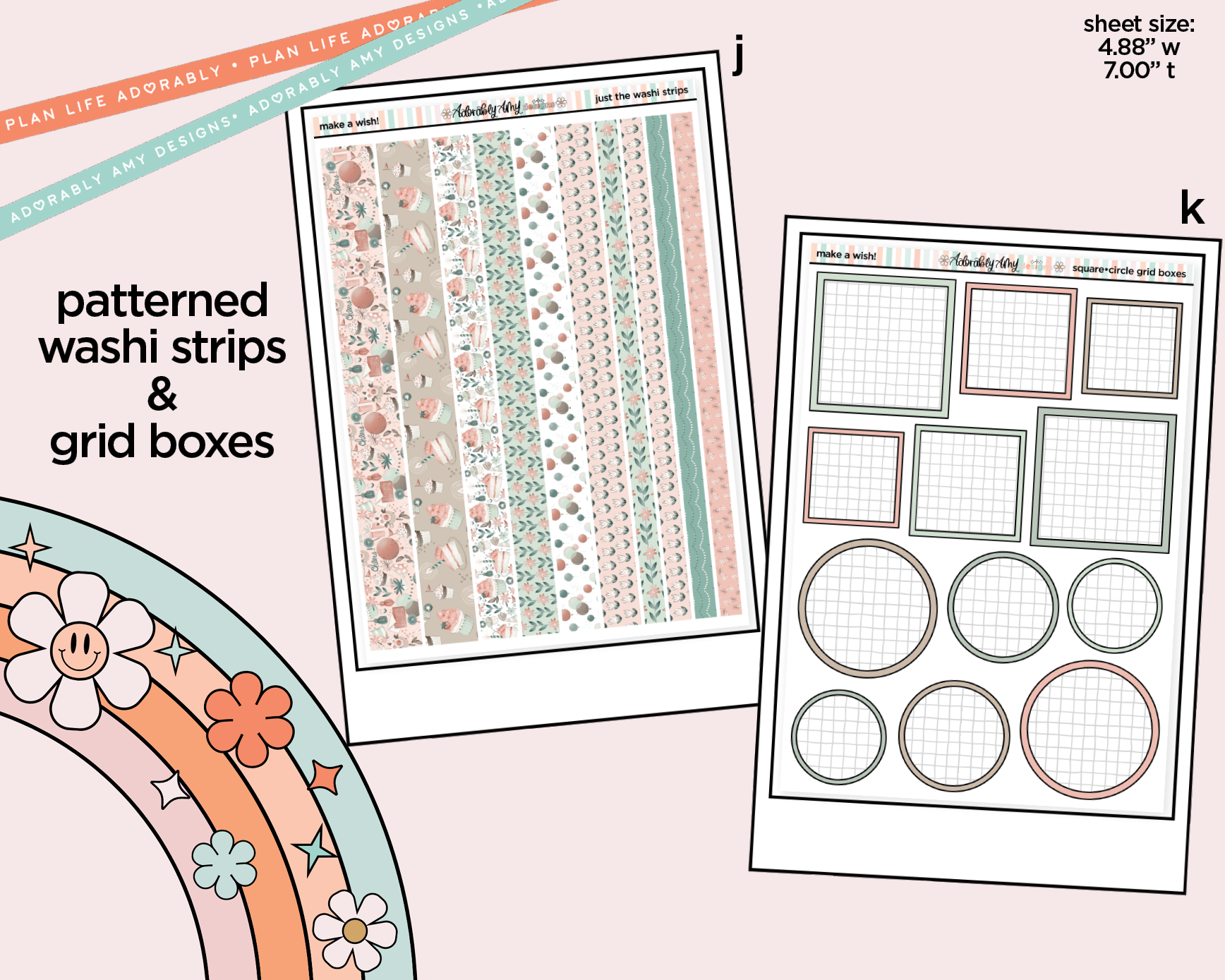 Make a Wish! Birthday Themed Weekly Kit Addons - All Sizes - Strips, Smears and More! - Adorably Amy Designs