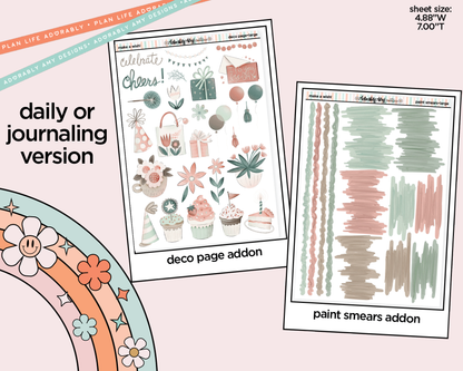 Journaling and Daily Planning Make a Wish! Birthday Themed Planner Sticker Kit