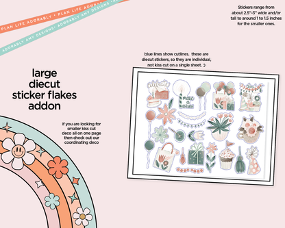Journaling and Daily Planning Make a Wish! Birthday Themed Planner Sticker Kit
