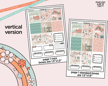 Vertical Make a Wish! Birthday Themed Sticker Kit for Vertical Standard Size Planners or Insert
