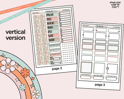 Vertical Make a Wish! Birthday Themed Sticker Kit for Vertical Standard Size Planners or Insert