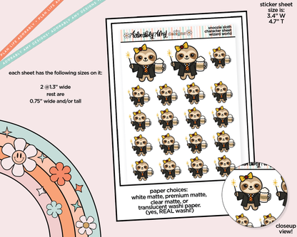 Snoozie Sloth Wizard World Decoration Character Planner Stickers