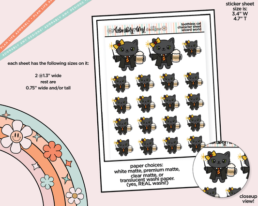 Toothless Cat Wizard World Decoration Character Planner Stickers