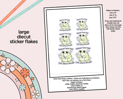 Women Have Had Just About Enough Typography Sampler Planner Stickers