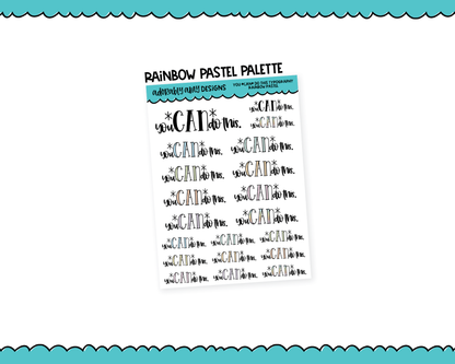 Rainbow or Black You Can Do This Typography Planner Stickers for any Planner or Insert