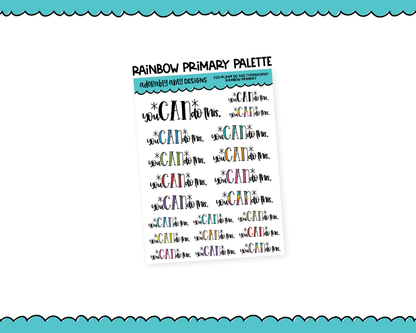 Rainbow or Black You Can Do This Typography Planner Stickers for any Planner or Insert