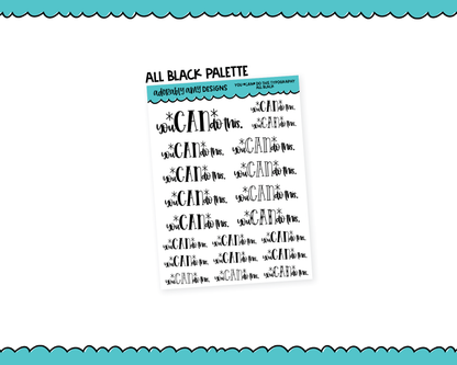 Rainbow or Black You Can Do This Typography Planner Stickers for any Planner or Insert