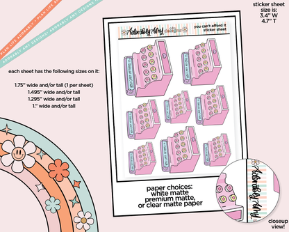 You Can't Afford It Typography Sampler Planner Stickers for any Planner or Insert