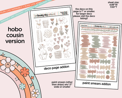 Hobonichi Cousin Weekly Bunny Kisses Easter Themed Planner Sticker Kit for Hobo Cousin or Similar Planners - Adorably Amy Designs