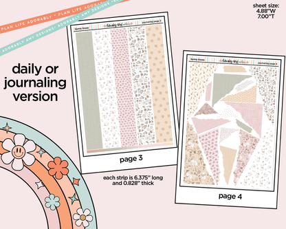 Journaling and Daily Planning Bunny Kisses Easter Themed Planner Sticker Kit - Adorably Amy Designs