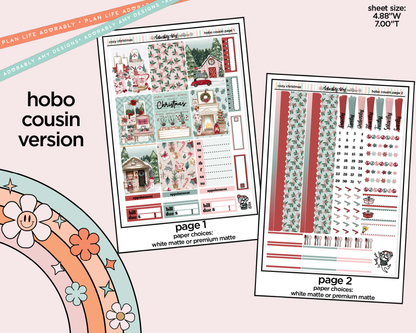 Hobonichi Cousin Weekly Cozy Christmas Planner Sticker Kit for Hobo Cousin or Similar Planners