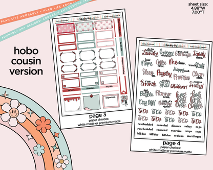 Hobonichi Cousin Weekly Cozy Christmas Planner Sticker Kit for Hobo Cousin or Similar Planners